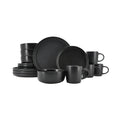 Vajilla De Ceramica Negro 16 Piezas Moderna 4 Personas Kb-28