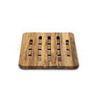 Set 2 Porta Caliente Cuadrado Madera Natural Acacia Sw-02