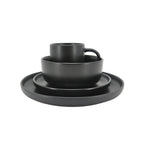 Vajilla De Ceramica Negro 16 Piezas Moderna 4 Personas Kb-28