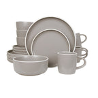 Vajilla De Ceramica Gris 16 Piezas Moderna 4 Personas Kb-026