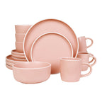Vajilla De Ceramica Rosa 16 Piezas Moderna 4 Personas Kb-025