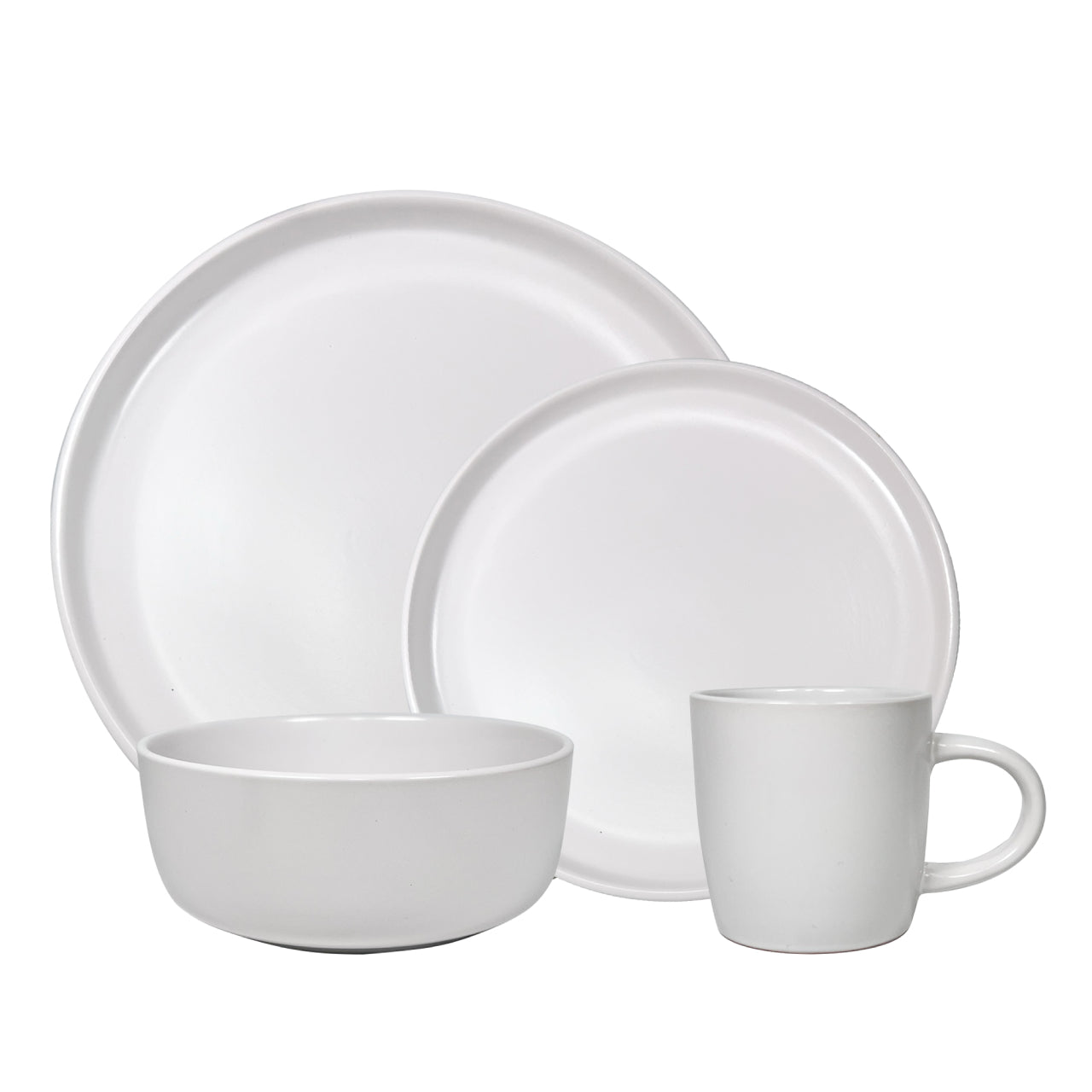 Vajilla De Ceramica Blanca 16 Piezas Moderna 4 Personas Kb47