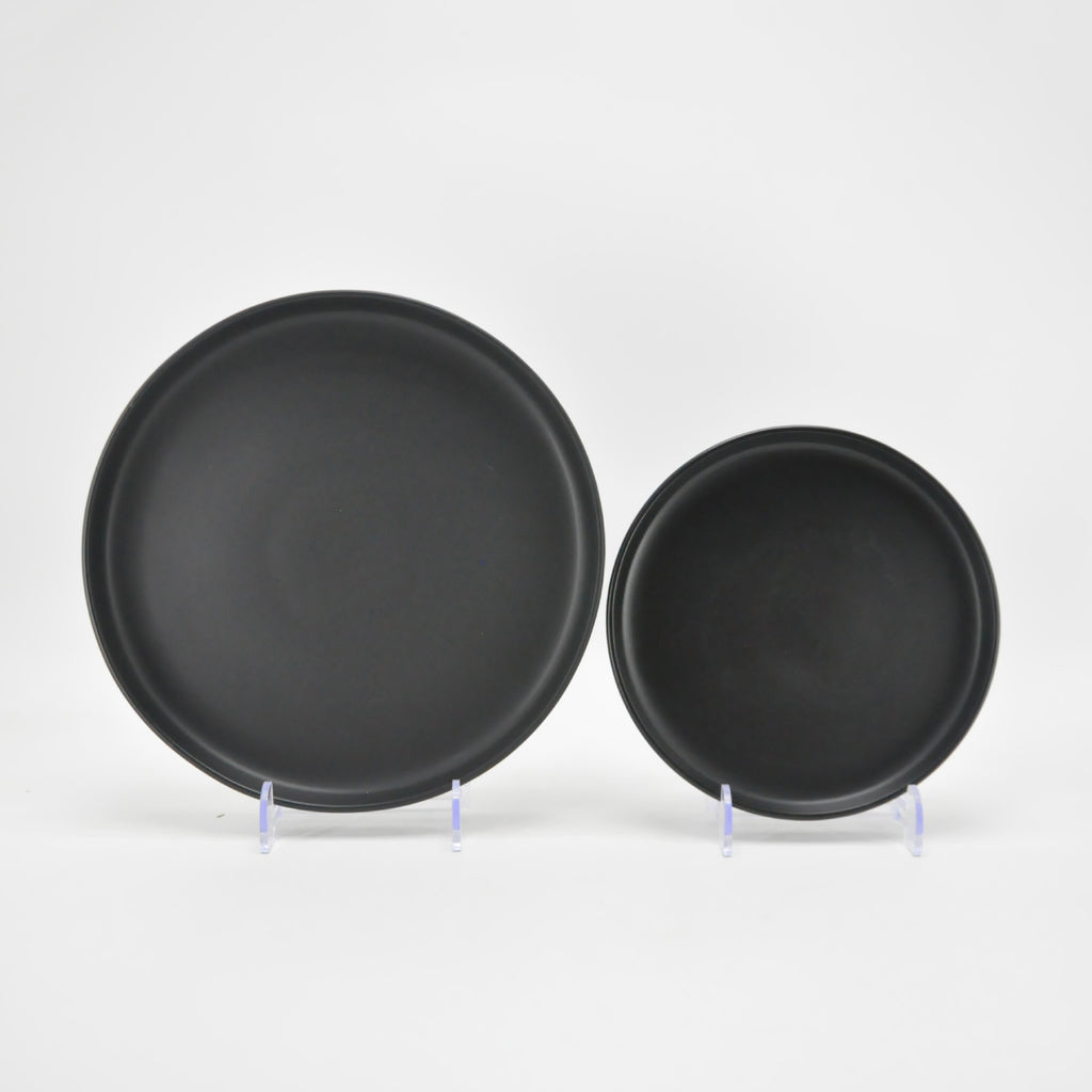 Vajilla De Ceramica Negro 16 Piezas Moderna 4 Personas Kb-28