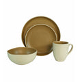 Vajilla De Ceramica 16 Piezas Para 4 Personas Moderna Color Mostaza