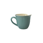 Vajilla De Ceramica Color Glaze Verde Para 4 Personas 16pz Azul Petróleo Texturizado Con Relieve