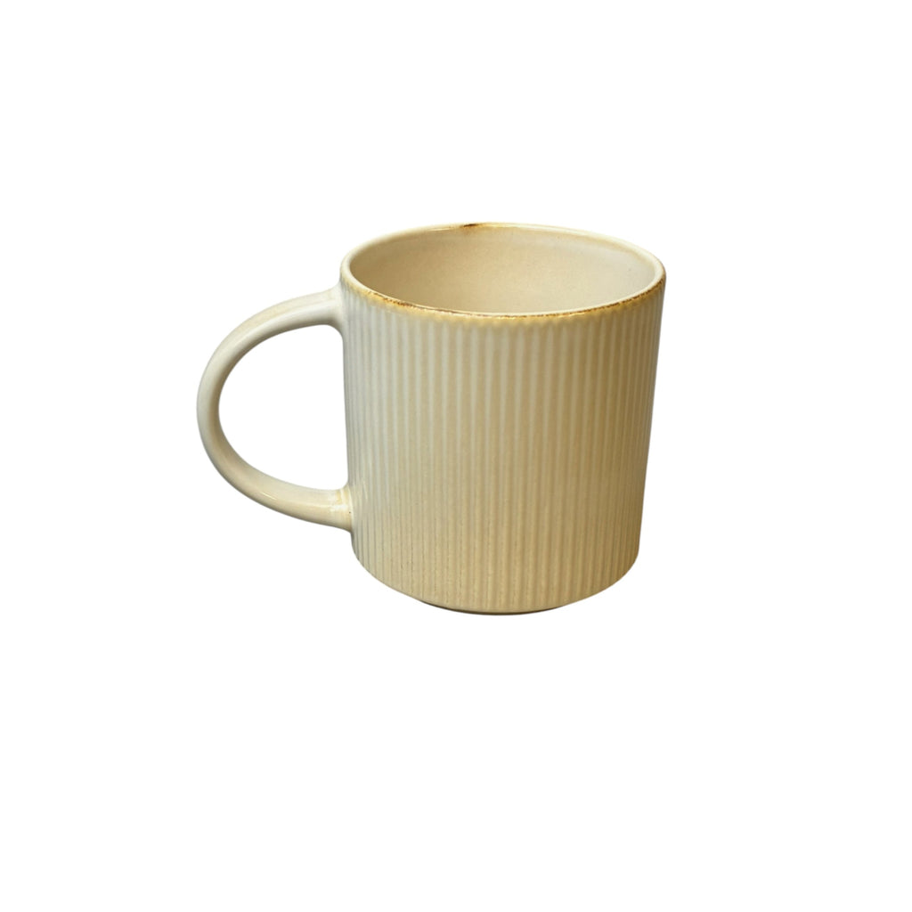 Vajilla De Ceramica Para 4 Personas Color Beige Diseño Lineas