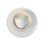 Juego De Vajilla Ceramica Color Blanca Para 4 Personas Con Textura