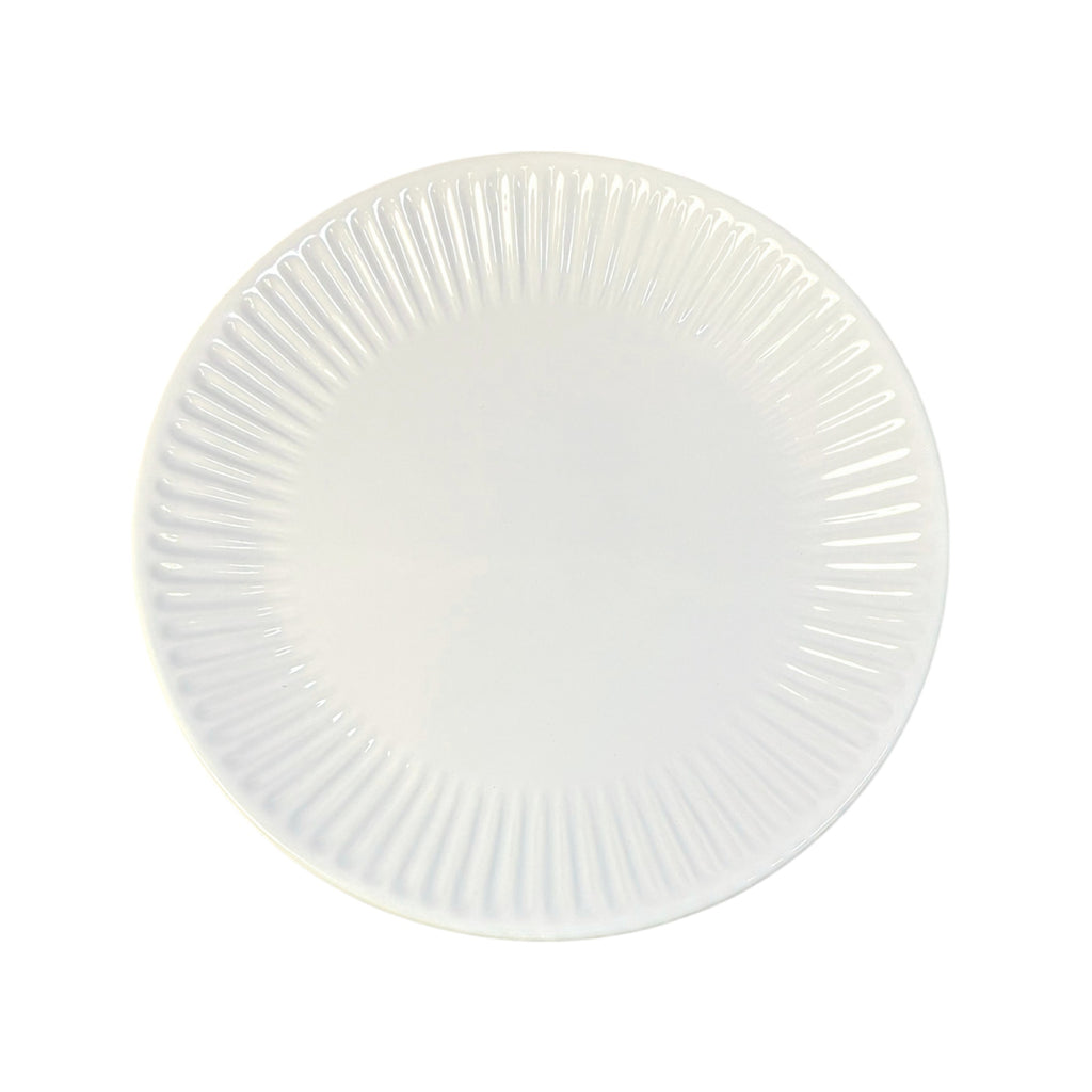 Juego De Vajilla Ceramica Color Blanca Para 4 Personas Con Textura