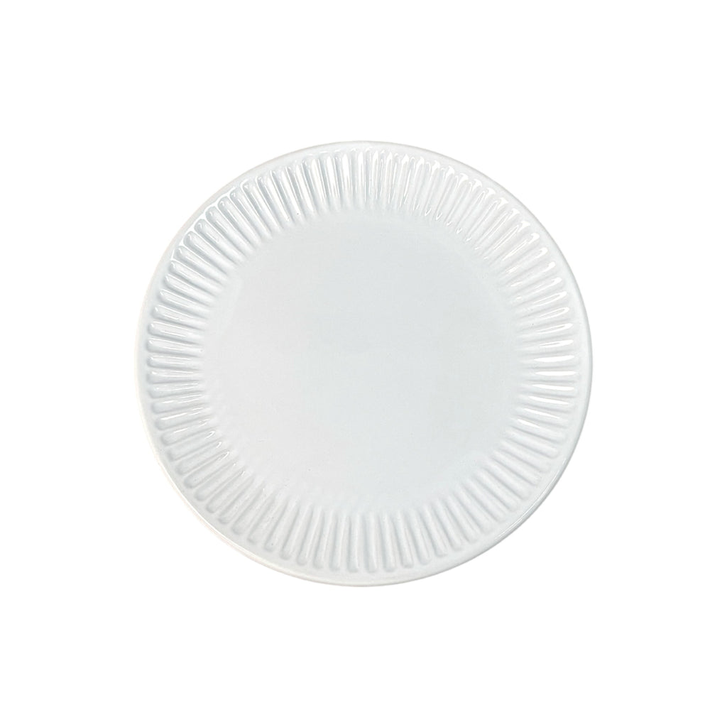 Juego De Vajilla Ceramica Color Blanca Para 4 Personas Con Textura