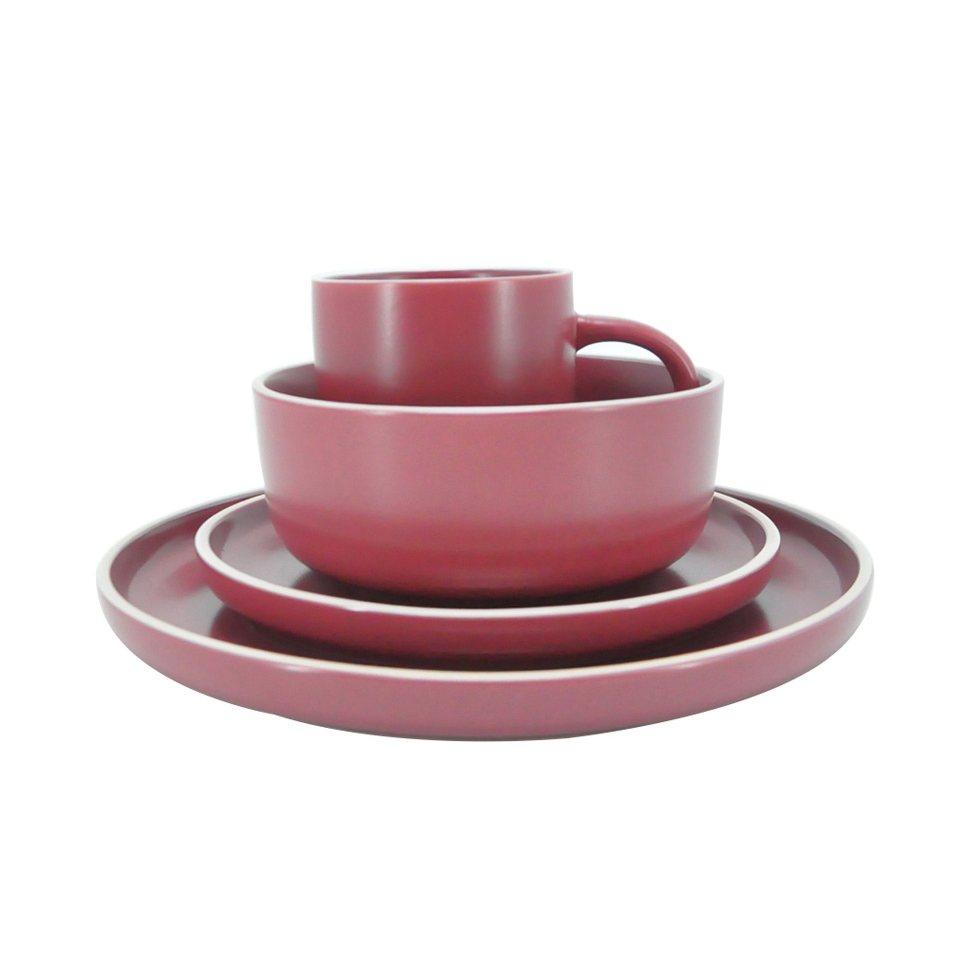 Vajilla De Ceramica Vino 16 Piezas Moderna 4 Personas Kb-027