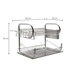 Escurridor De Platos Acero Inoxidable 2 Pisos Sk-1002