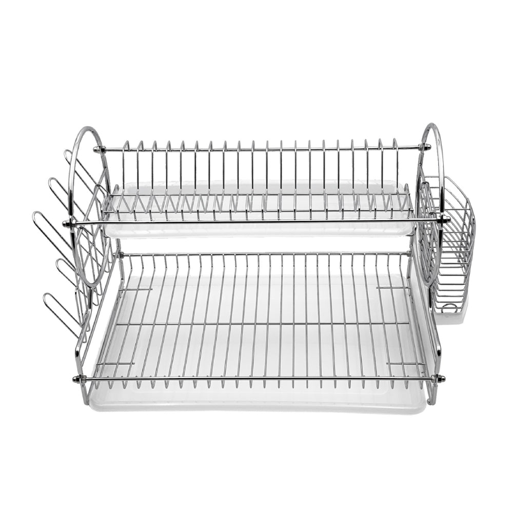 Escurridor De Platos De Acero Inoxidable 2 Pisos 2 Charolas Sk-1004