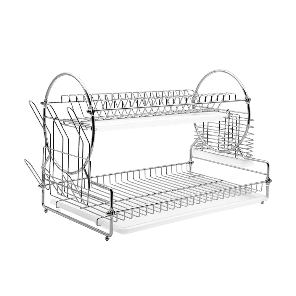 Escurridor De Platos De Acero Inoxidable 2 Pisos 2 Charolas Sk-1004
