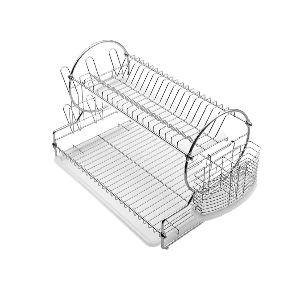 Escurridor De Platos De Acero Inoxidable 2 Pisos 2 Charolas Sk-1004