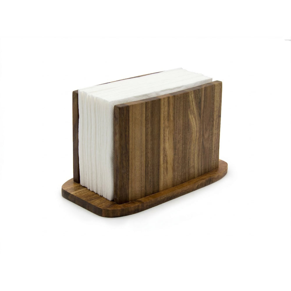 Servilletero De Madera Grande Natural Acacia Sw-03