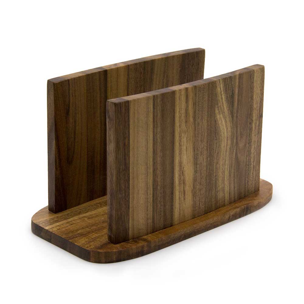 Servilletero De Madera Grande Natural Acacia Sw-03