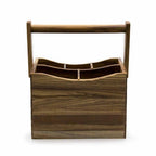 Porta Cubiertos Grande De Madera Natural Acacia Sw-04