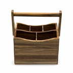 Porta Cubiertos Grande De Madera Natural Acacia Sw-04